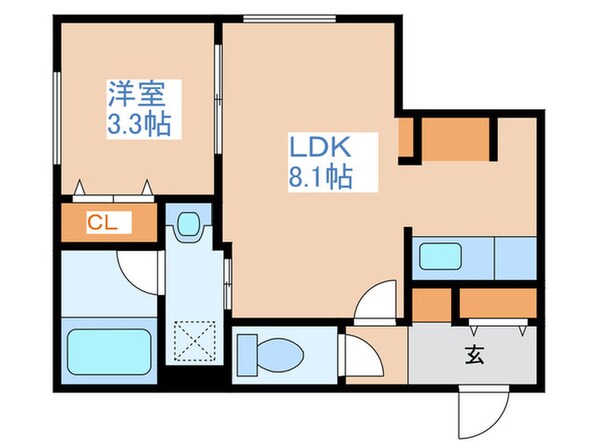 Tiberina中の島の物件間取画像